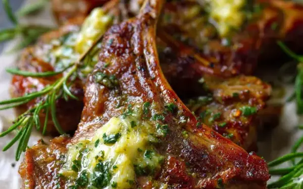 lamb chops with rosemary garlic butter
