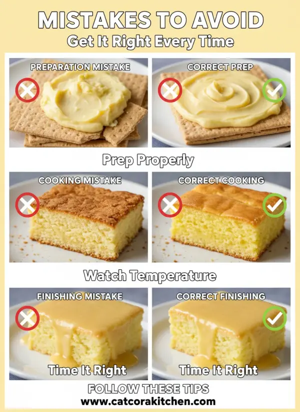 Lemon eclair cake common mistakes