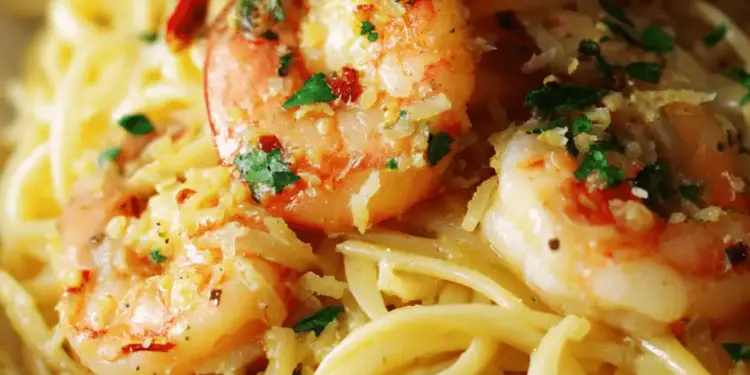 lemon garlic butter pasta with shrimp
