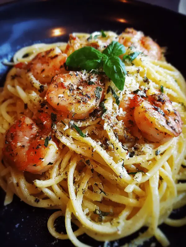 Lemon Garlic Butter Pasta with Shrimp