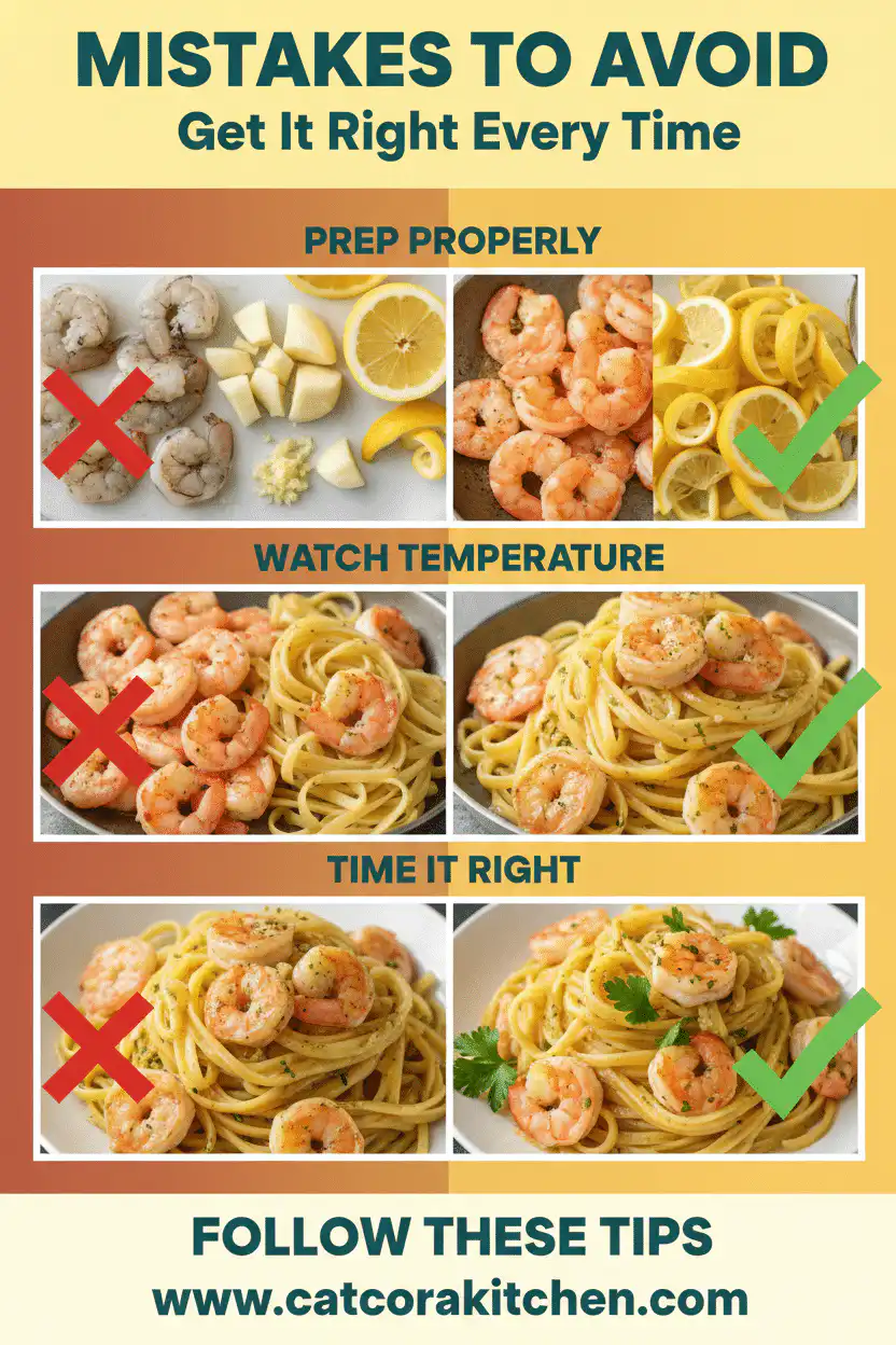 Lemon garlic butter pasta with shrimp common mistakes