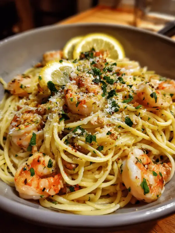 card recipe ingredients and instructions lemon garlic butter pasta with shrimp