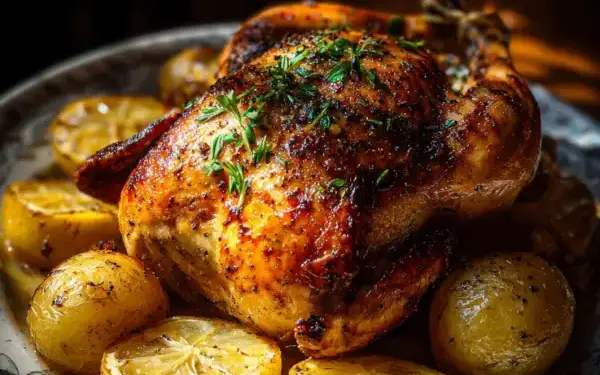 lemon garlic roast chicken