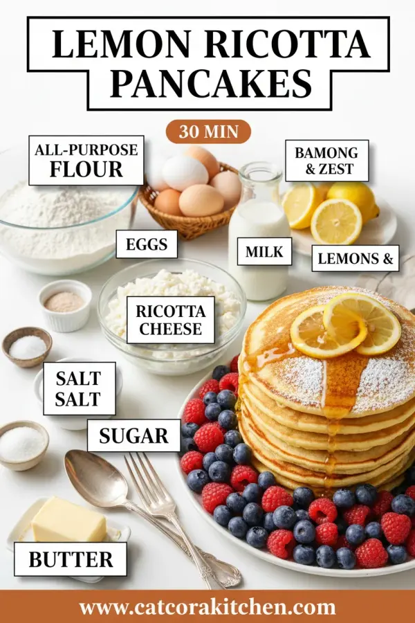 Lemon ricotta pancakes ingredients