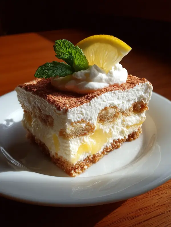Lemon Tiramisu – Light & Creamy No-Coffee Italian Dessert