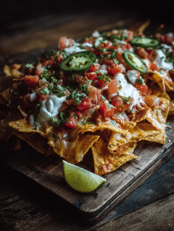 card recipe ingredients and instructions loaded nachos