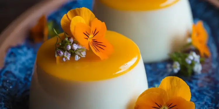 mango coconut panna cotta