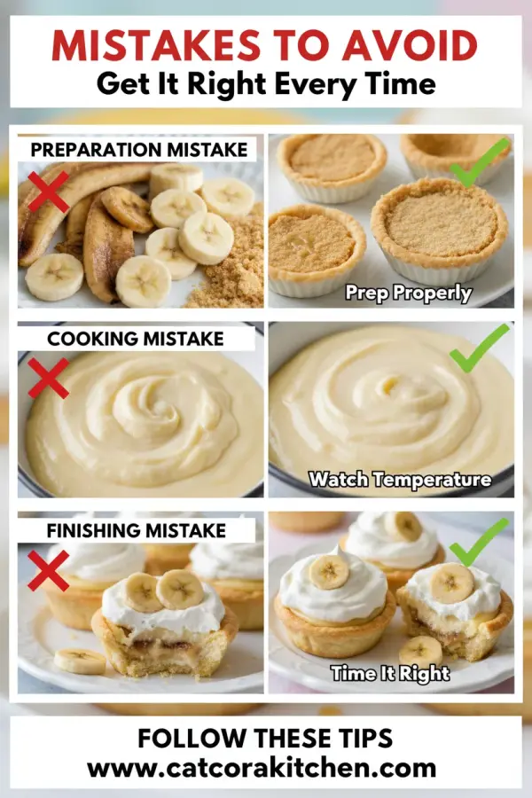 No-bake mini banana cream pies common mistakes
