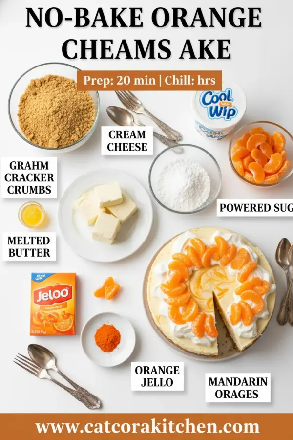No-bake orange creamsicle cheesecake ingredients