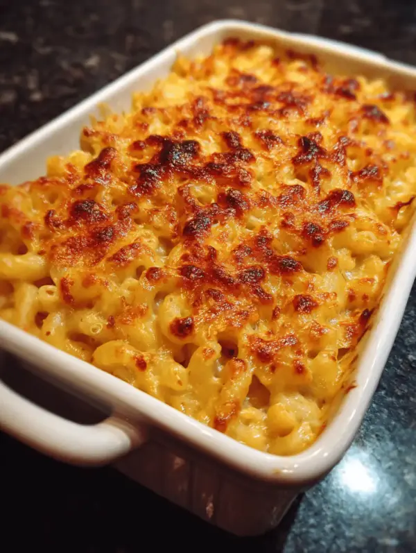 card recipe ingredients and instructions oven-baked macaroni and cheese
