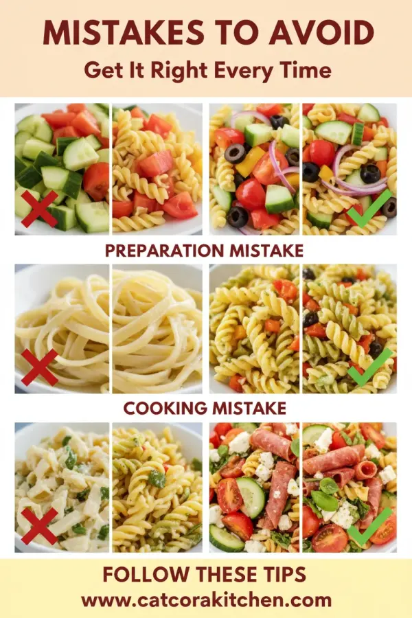 Pasta salad with Italian dressing common mistakes