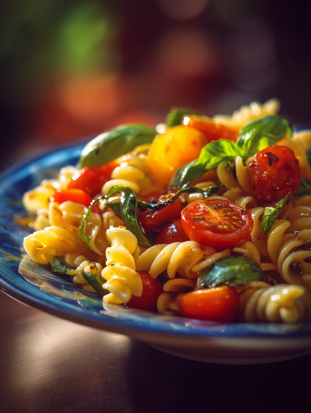 card recipe ingredients and instructions pasta salad with Italian dressing