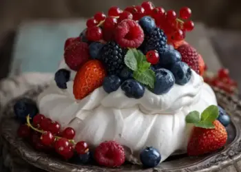 pavlova with fresh berries