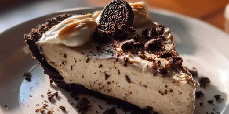 peanut butter pie with Oreo crust