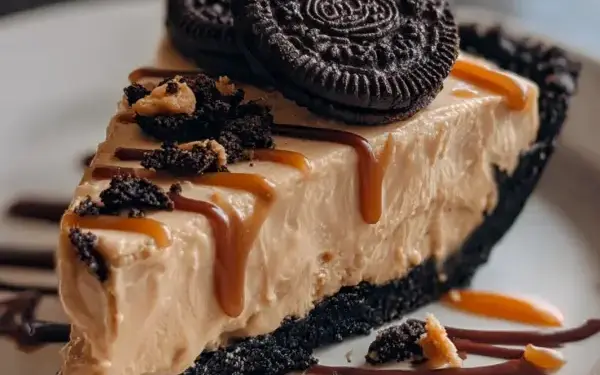 peanut butter pie with Oreo crust