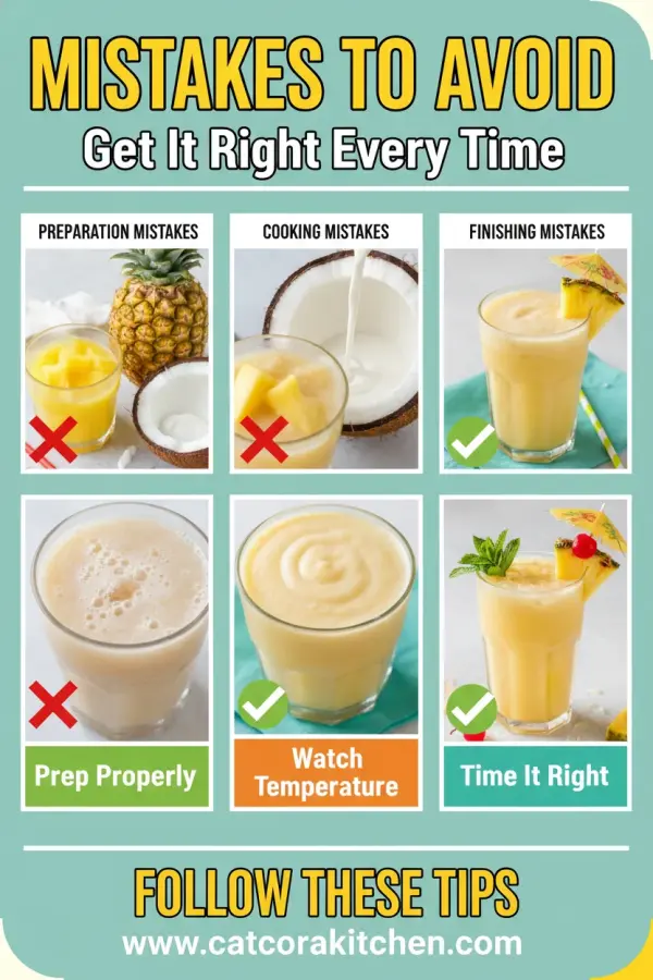 Pineapple coconut rum punch common mistakes