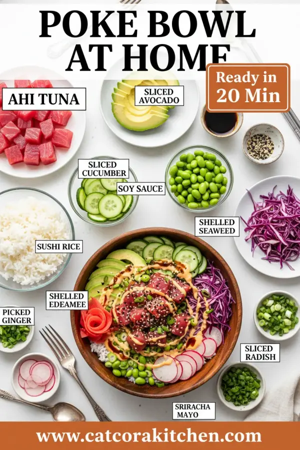 Poke bowl ingredients