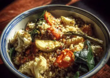 quinoa salad with roasted vegetables