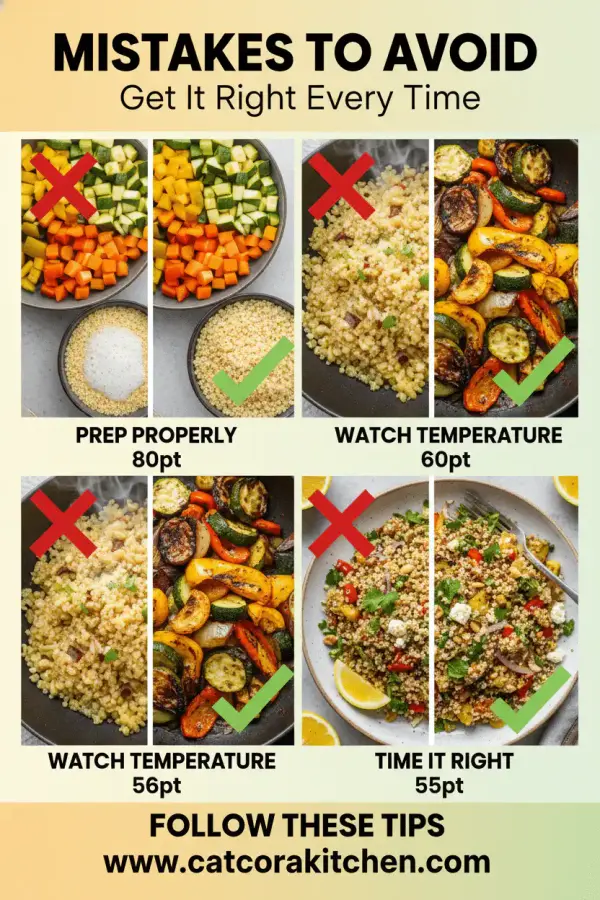 Quinoa salad with roasted vegetables common mistakes