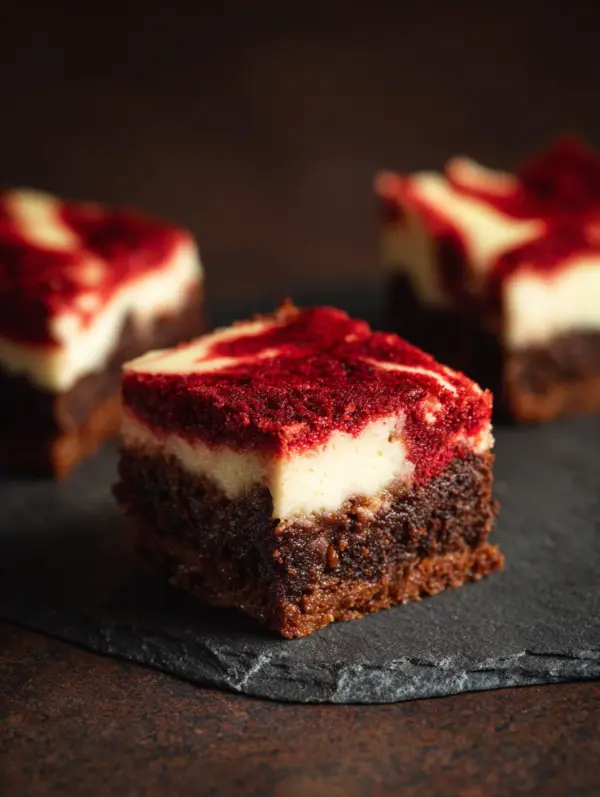 card recipe ingredients and instructions red velvet cheesecake brownies