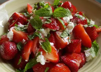 refreshing strawberry crackle salad