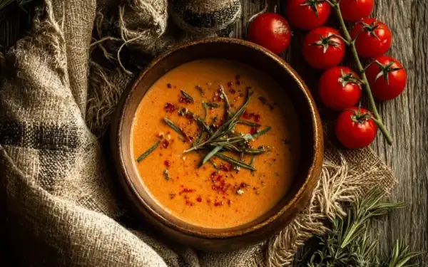 roasted red pepper bisque