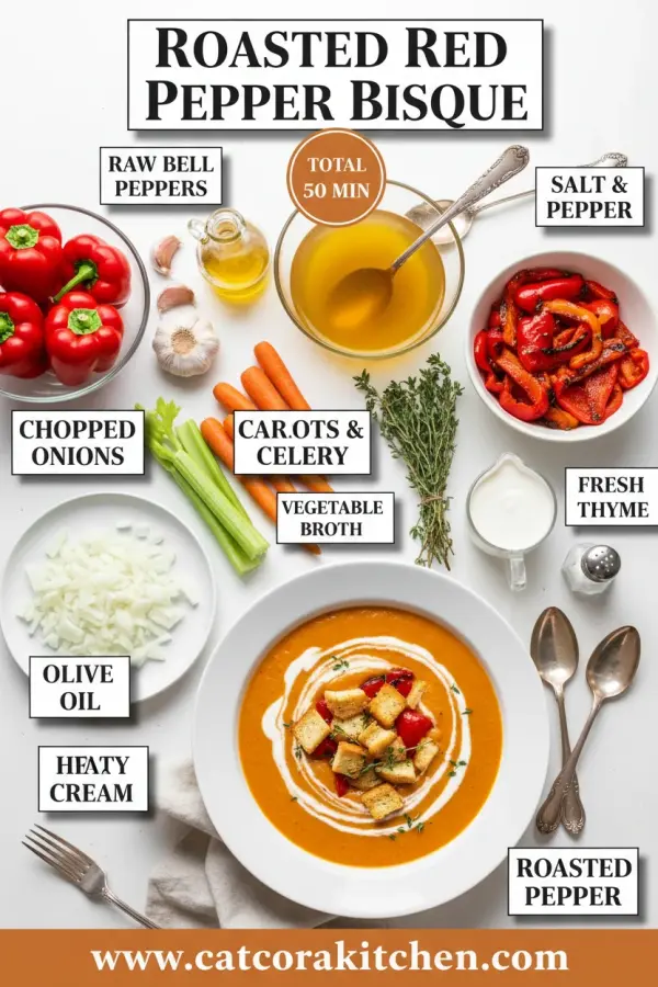 Roasted red pepper bisque ingredients