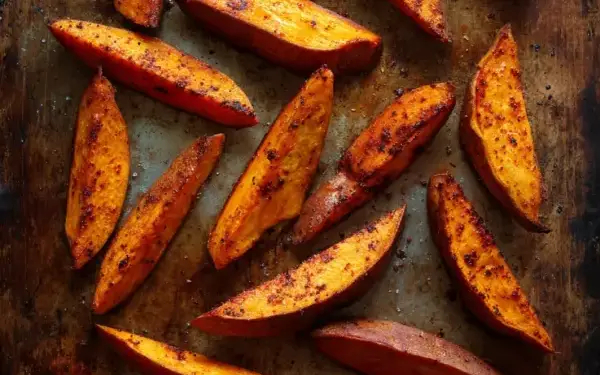 roasted sweet potato wedges