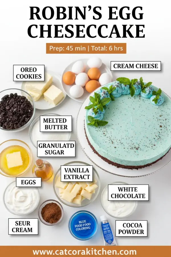 Robin's egg cheesecake ingredients