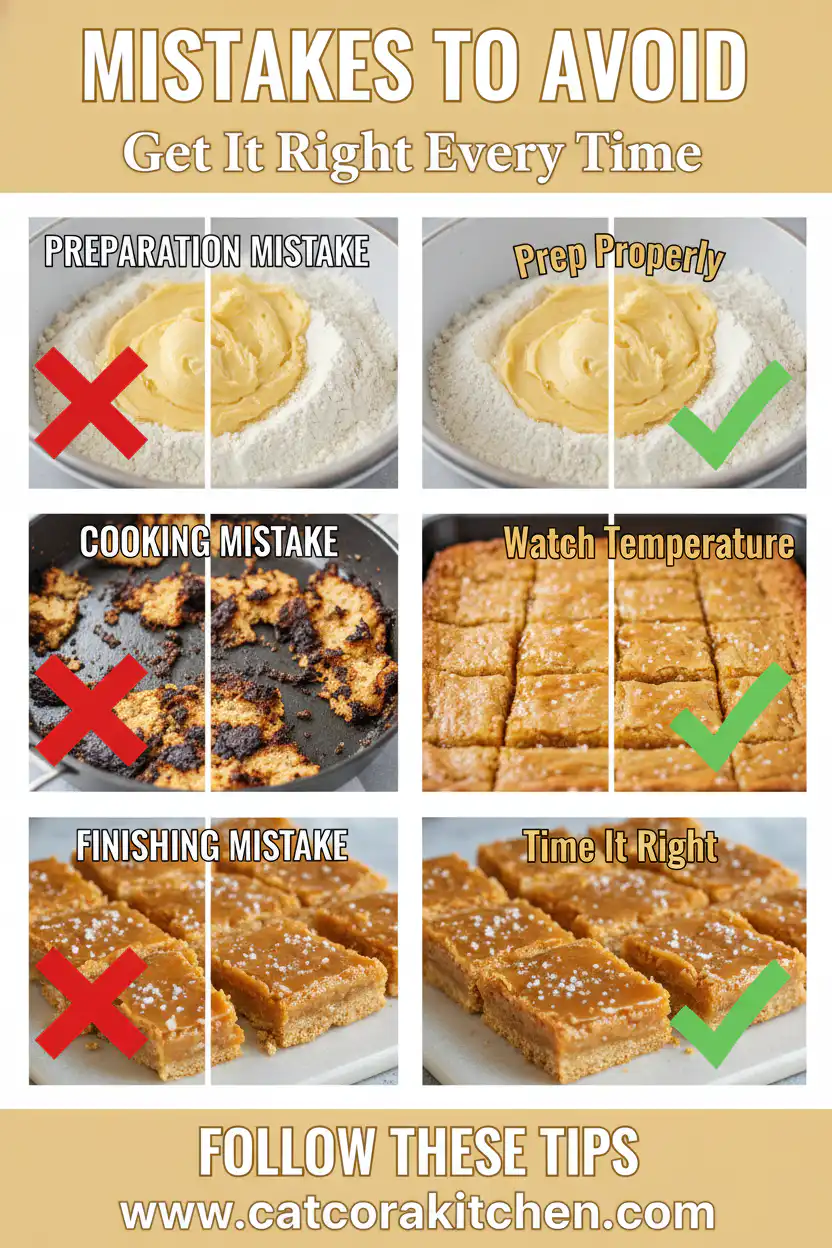 Salted caramel butter bars common mistakes
