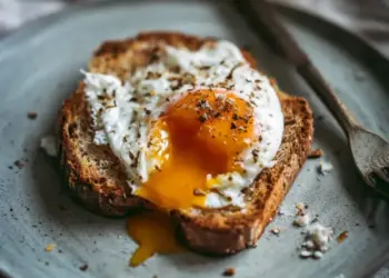 smashed egg toast