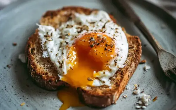 smashed egg toast