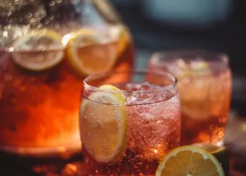 sparkling rosé punch