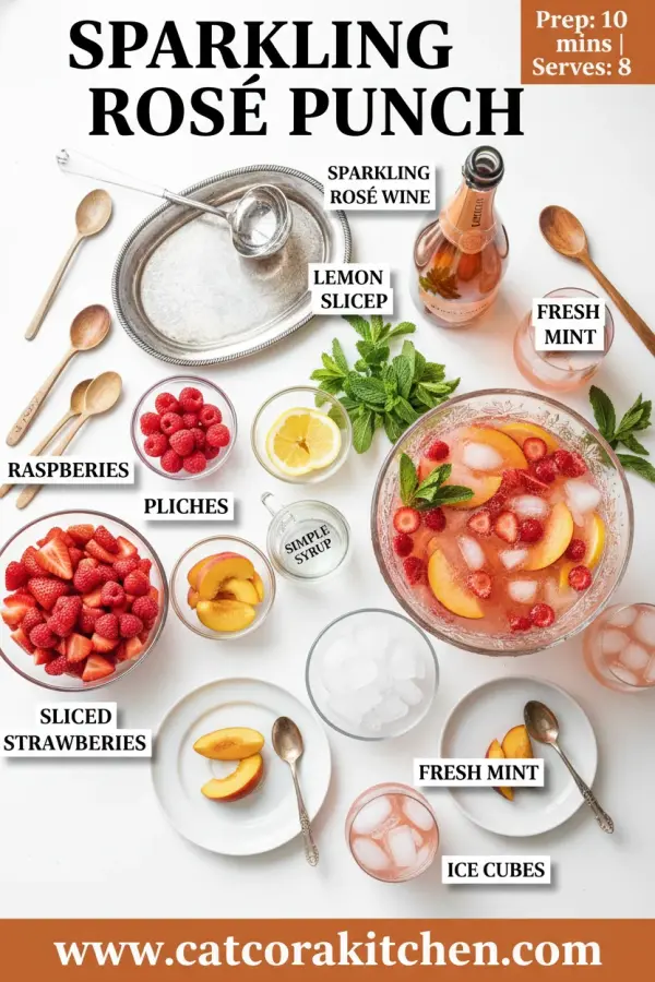 Sparkling rosé punch ingredients