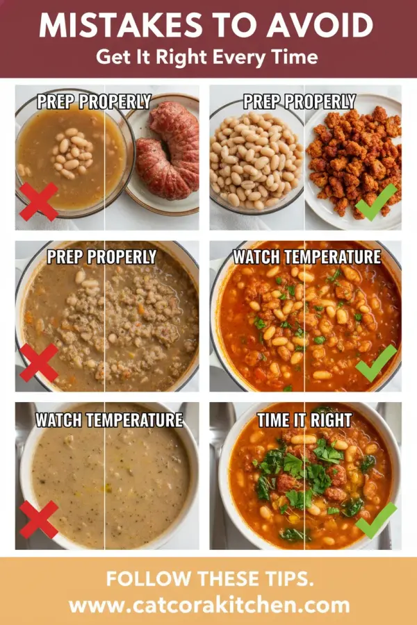 Spicy sausage and white bean soup common mistakes