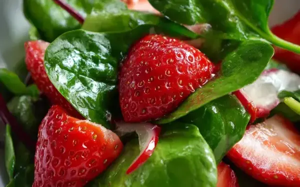 spinach and strawberry spring salad