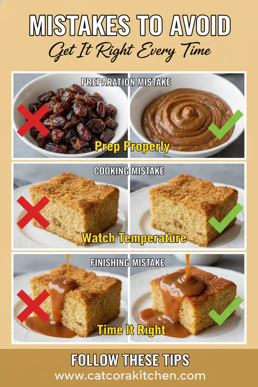 Sticky toffee pudding common mistakes