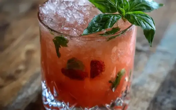strawberry basil smash cocktail