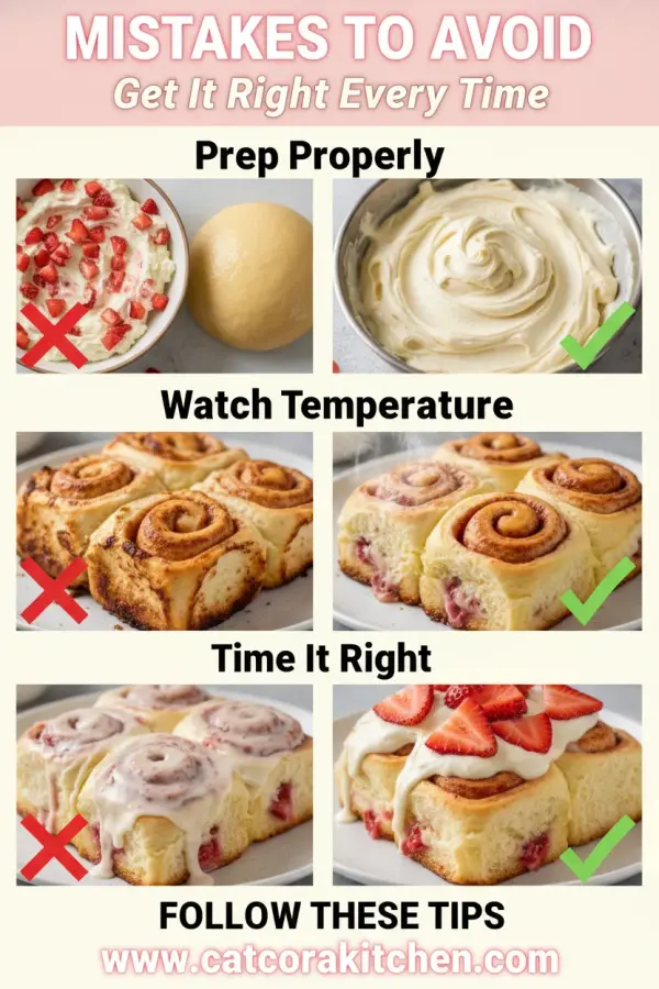 Strawberry cheesecake Cinnabon rolls common mistakes