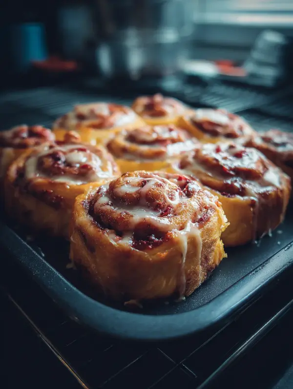 card recipe ingredients and instructions strawberry cheesecake Cinnabon rolls