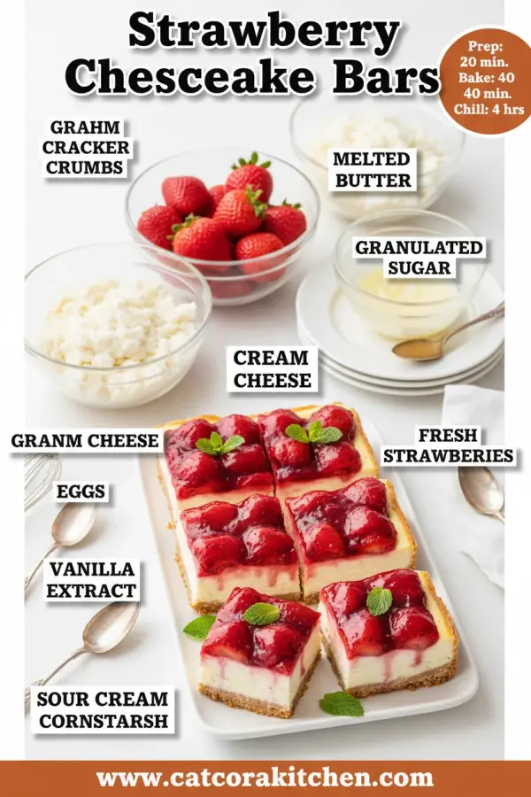 Strawberry cheesecake bars ingredients