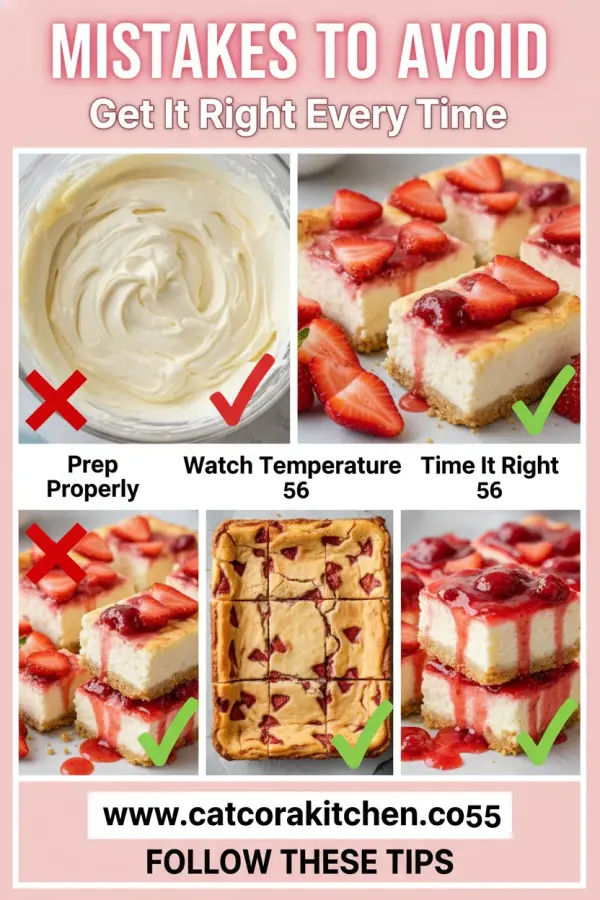 Strawberry cheesecake bars common mistakes