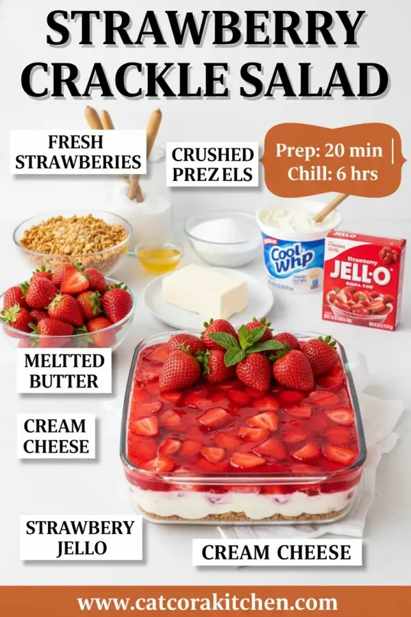 Strawberry crackle salad ingredients
