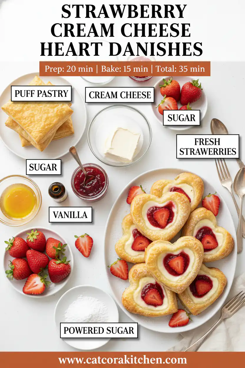 Strawberry cream cheese heart danishes ingredients