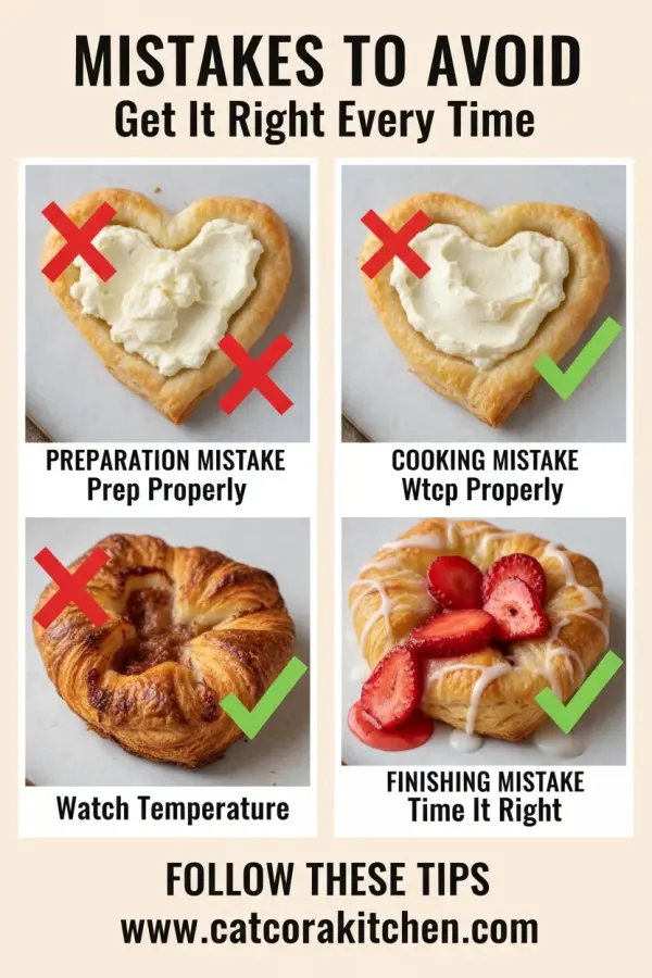 Strawberry cream cheese heart danishes common mistakes
