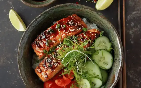 teriyaki salmon bowl