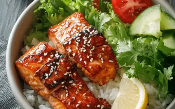 teriyaki salmon bowl