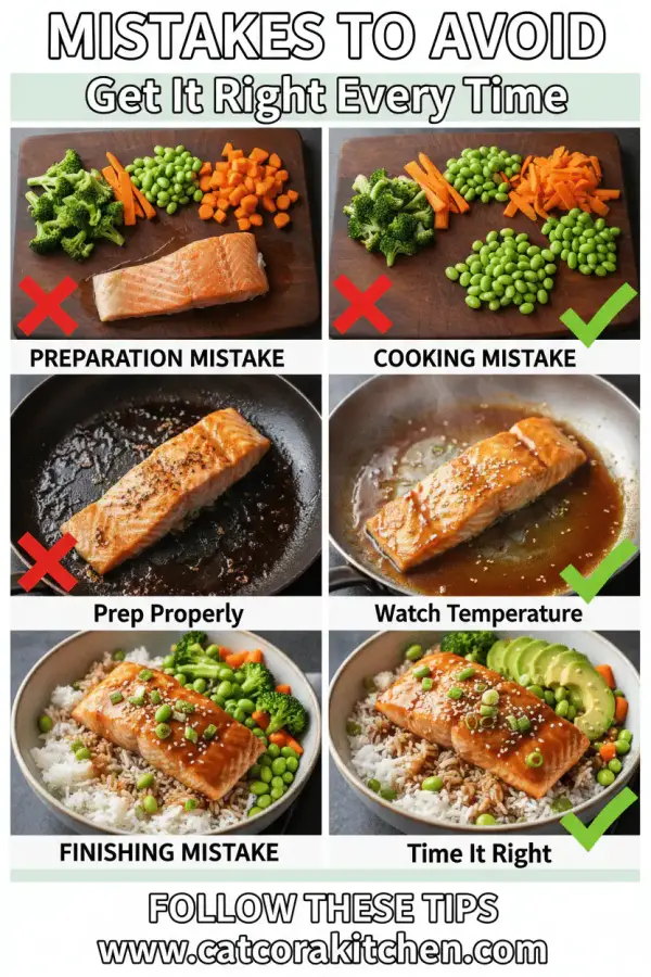 Teriyaki salmon bowl common mistakes