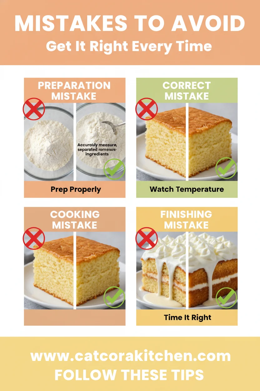 Tres leches cake common mistakes