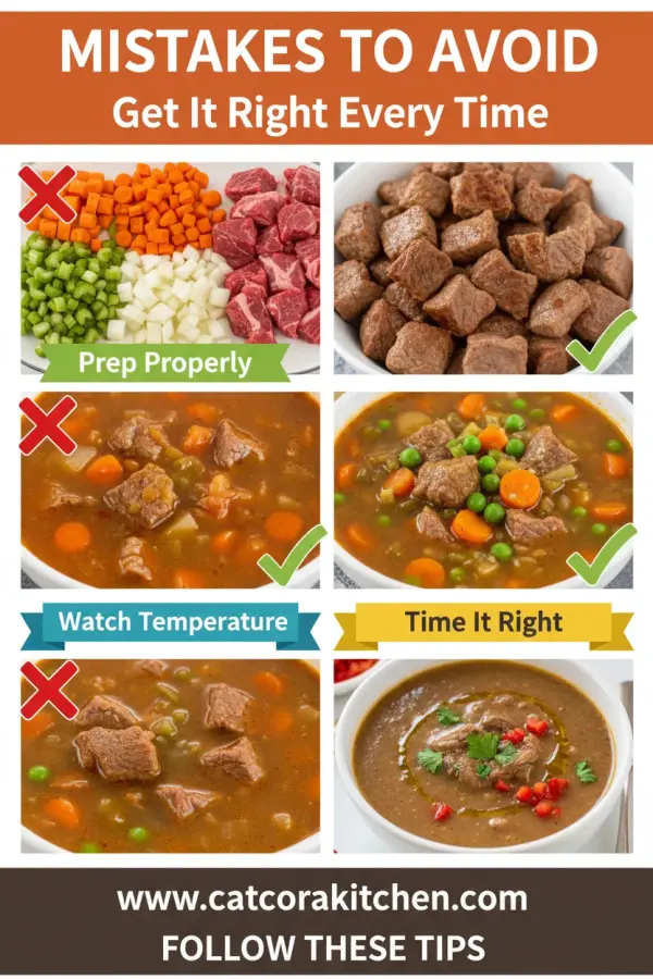Vegetable beef soup common mistakes